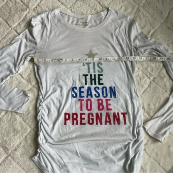 Motherhood Maternity | "Tis The Season To Be Pregnant" Tee | Size Extra Small - Picture 11 of 11